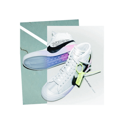 Nike Blazer Mid Off-White "Wolf Grey/Pure Platinum/Volt/Cool Grey" | AA3832-002