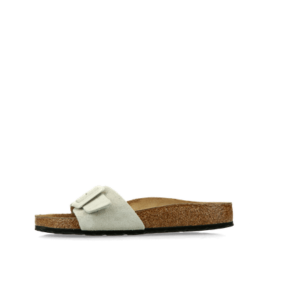 Birkenstock Madrid Cushion Buckle Suede Leather - Regular "Oyster" | 1033000