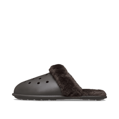 Crocs Classic Fuzz Scuff "Dark Cocoa" | 2121432ME
