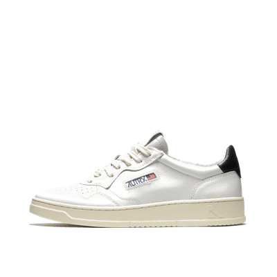 Autry 01 Low "Leat Wht/Black" | AULMLL22