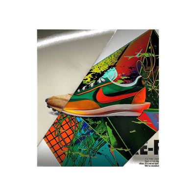 Nike LD Waffle sacai "Green Gusto/Black/Varsity Maize/Safety Orange" | BV0073-300
