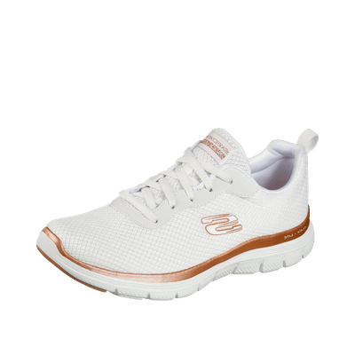 Skechers Flex Appeal 4.0 - Brilliant View "White/Rose Gold" | 149303WTRG