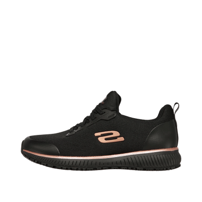 Skechers Work Squad SR "Black/Rose Gold" | 77222ECBKRG