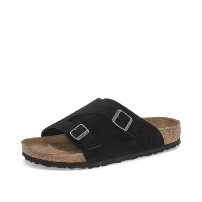 Birkenstock Zürich Suede Leather Narrow Fit "Black" | 1025060