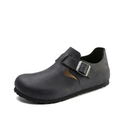 Birkenstock London Oiled Leather Narrow Fit "Black" | 166543