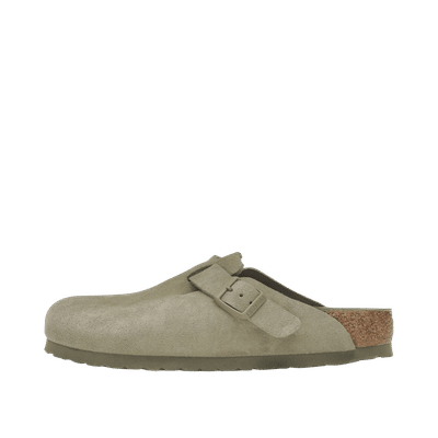 Birkenstock Boston Soft Footbed Suede Clog "Faded Khaki" | 10190541019108