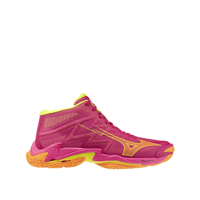 Mizuno WAVE LIGHTNING ELITE MID "Tetra Pink/Fortune Yellow/Light Orange" | V1GA260542