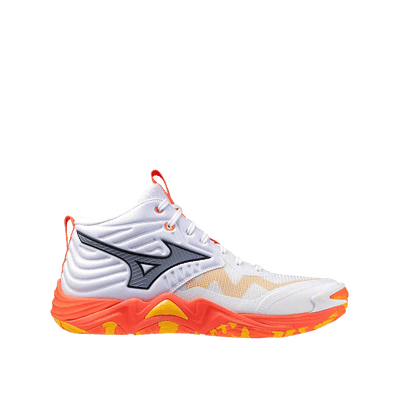 Mizuno Wave Momentum Elite MID "White/Fiery Coral 2/Citrus" | V1GA251701