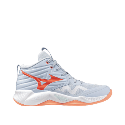 Mizuno Wave Momentum Pro Mid "Bluefinch/Lava Orange/Flamingo Coral" | V1GC254584