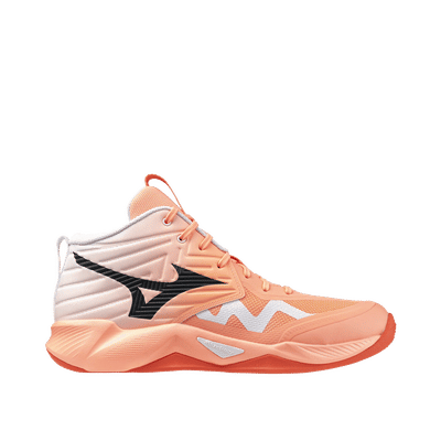 Mizuno Wave Momentum Pro Mid "Flamingo Coral / Lava Orange / White" | V1GA254580