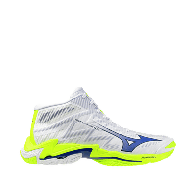 Mizuno Wave Lightning Elite MID "White/Lightning Yellow/Dazzling Blue" | V1GA260539