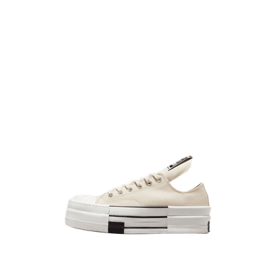 Converse DRKSHDW Chuck Taylor All Star DBL DRKSTAR Rick Owens "Natural Ivory/Black/Egret" | A04955C