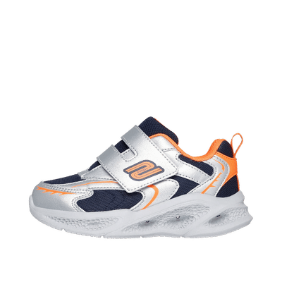Skechers S-Lights Meteor-Lights "Silver/Orange" | 401498NSLOR