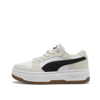 PUMA Rebound Femme Low Suede "White/Black/Frosted Ivory" | 402593-01
