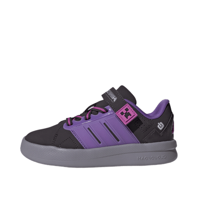 Adidas Minecraft Lightorama Court Kids "Aurora Black / Purple Rush / Purple Burst" | KI9113