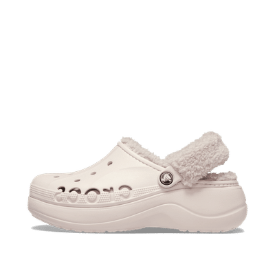 Crocs Baya Platform Fuzz Strap Lined Clog "Barely Pink" | 214911-6PI