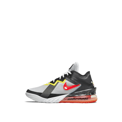 Nike LeBron 18 Low "White/Black-Yellow Strike-Bright Crimson" | CV7562-103