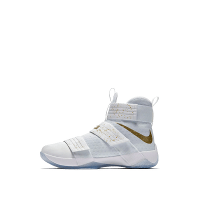Nike LeBron Zoom Soldier 10 "White/Metallic Gold/Dark Obsidian" | 883333-174