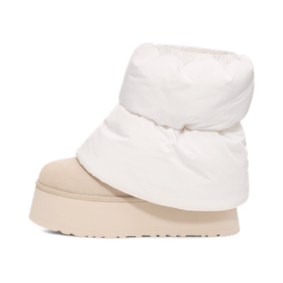 UGG Wmns Classic Mini Dipper Puffer 'White Ceramic' | Cream | Women's Size 8