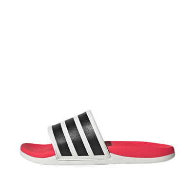 Adidas Adilette Comfort 2.0 Slide "Crystal White / Core Black / Lucid Red" | HQ2473