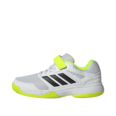 Adidas Speedcourt Kids "Cloud White / Core Black / Lucid Lemon" | JR1680