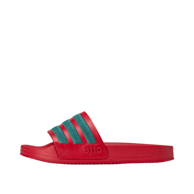 Adidas x ARTE ANTWERP Adilette Slides "Better Scarlet / Collegiate Green / Better Scarlet" | KI8336