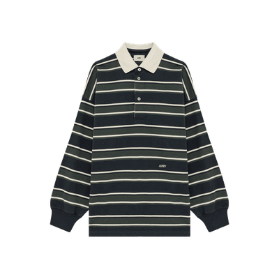 Autry Striped Polo Jersey "Green/Navy" | POPXL6JV