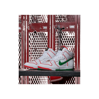 Nike SB Dunk High Paul Rodriguez "White/White/Classic Green/University Red" | CT6680-100