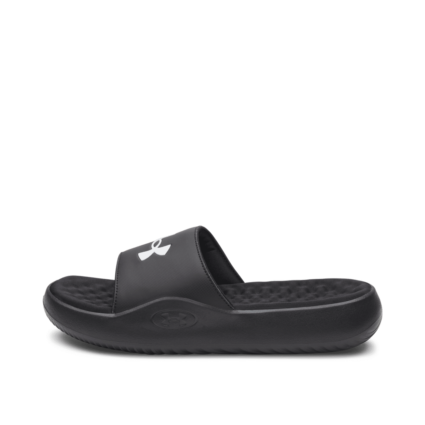 Under Armour Ignite Pro 8 Fixed Strap Slide "Black/Black/White" | 6010383004