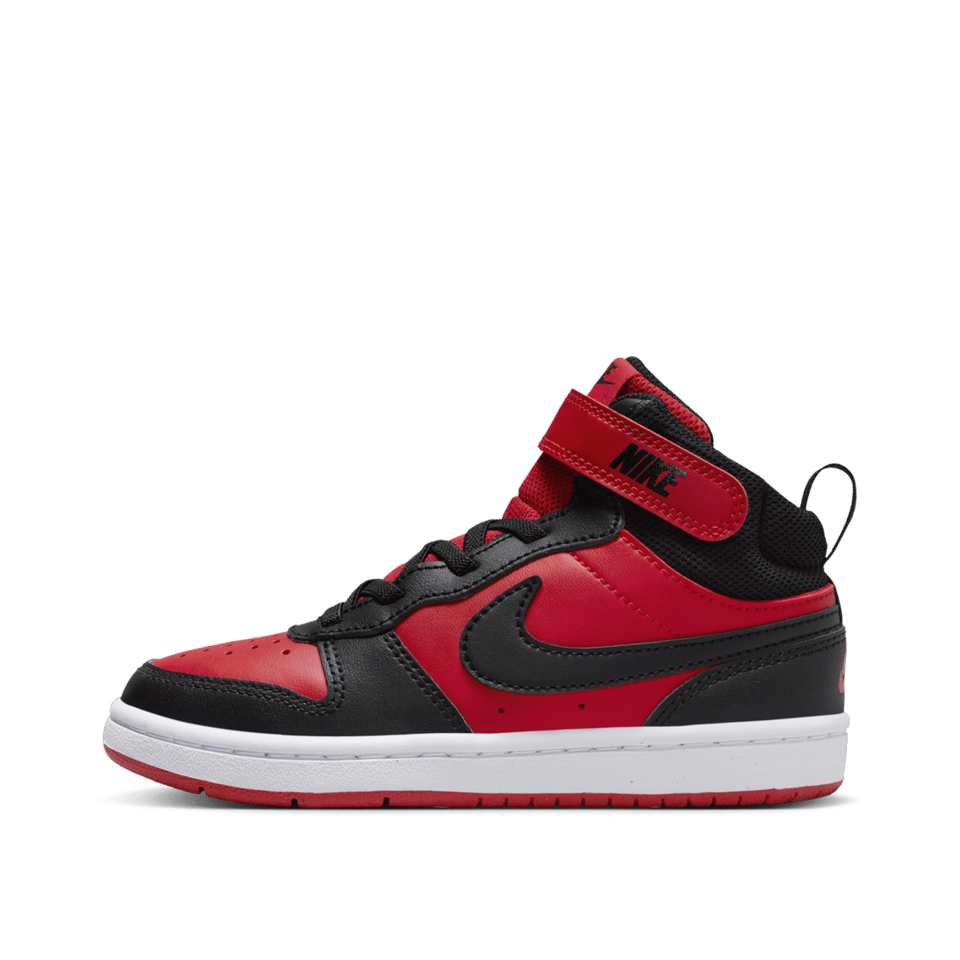 Nike Court Borough Mid PS "Black/University Red" | CD7783-602