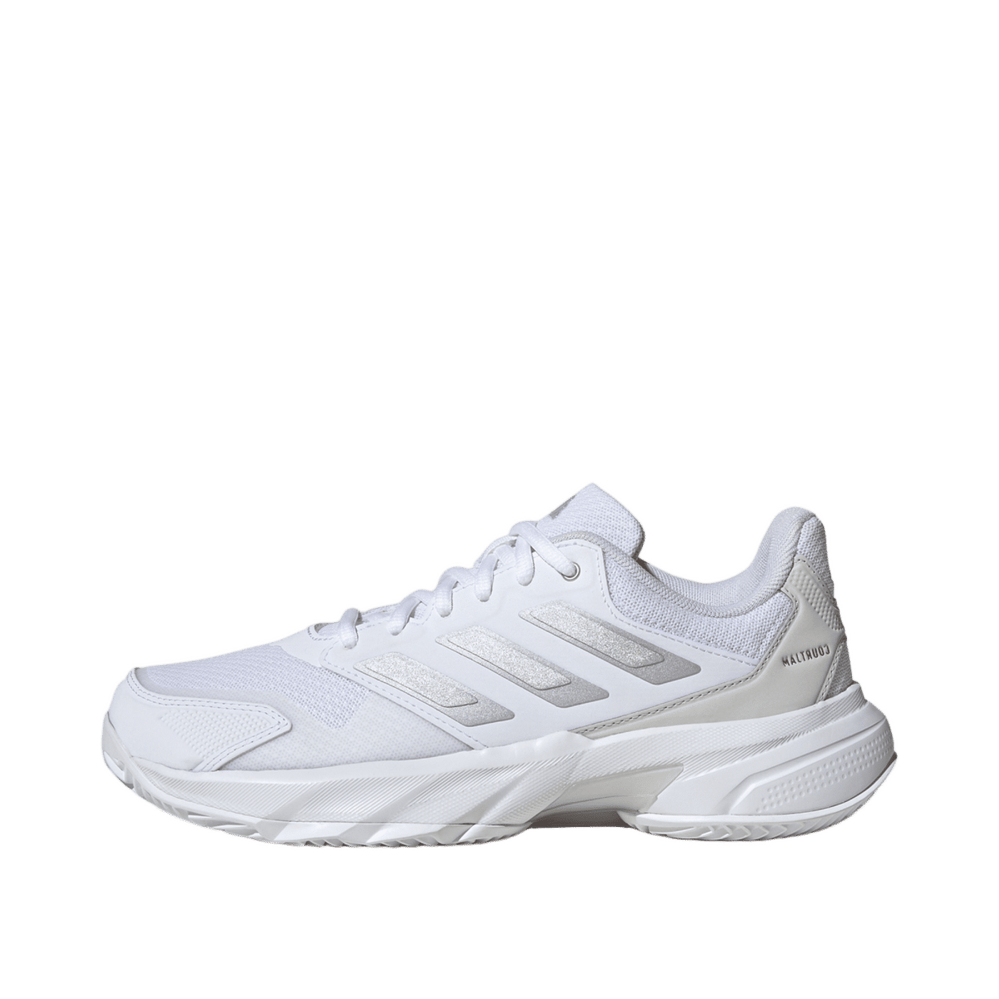 Adidas CourtJam Control 3 "Cloud White / Silver Metallic / Grey One" | JS2894