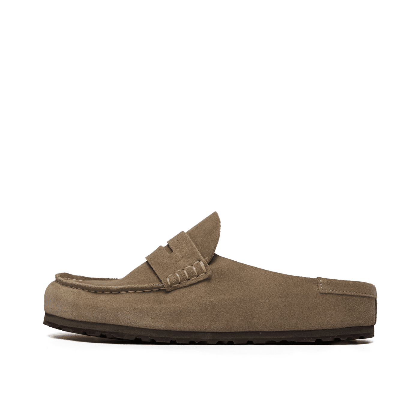 Birkenstock Naples Wrapped Suede Clog "Taupe Beige" | 1029710