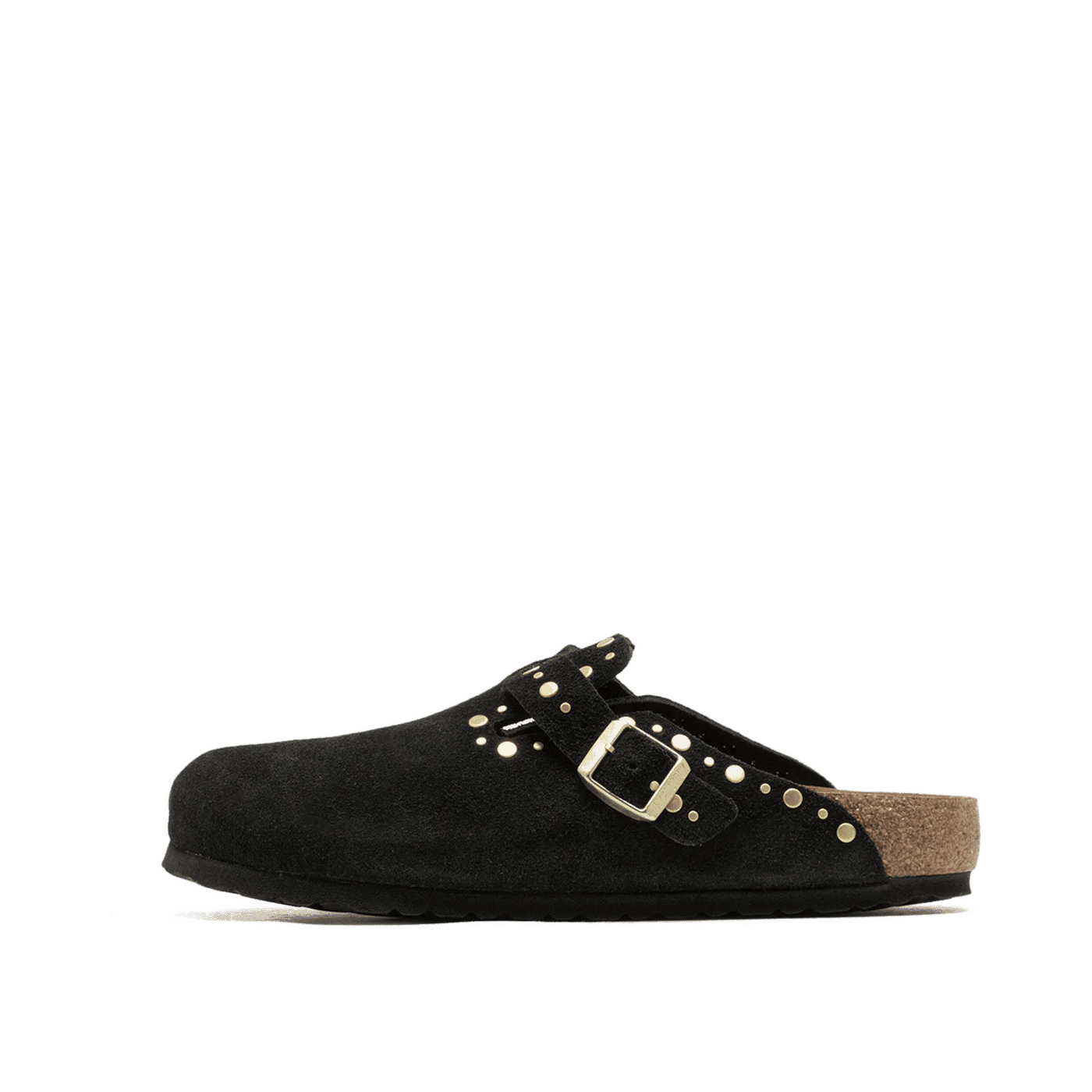 Birkenstock Boston Rivet Suede Leather Clog "Black" | 1030453