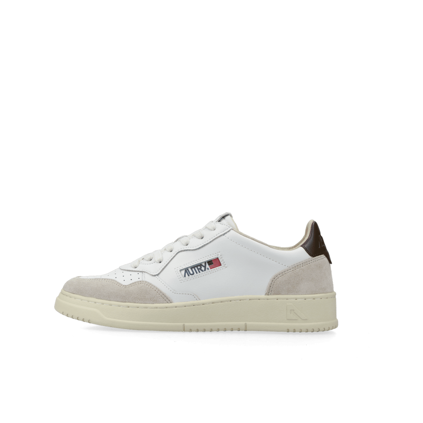 Autry Medalist Low M "Suede White/Teak" | AULMLS15