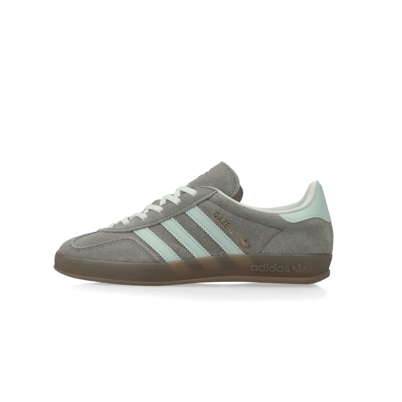 Adidas Gazelle Indoor Wmns "Silver Pebble / Linen Green / Gum 5" | JR2430