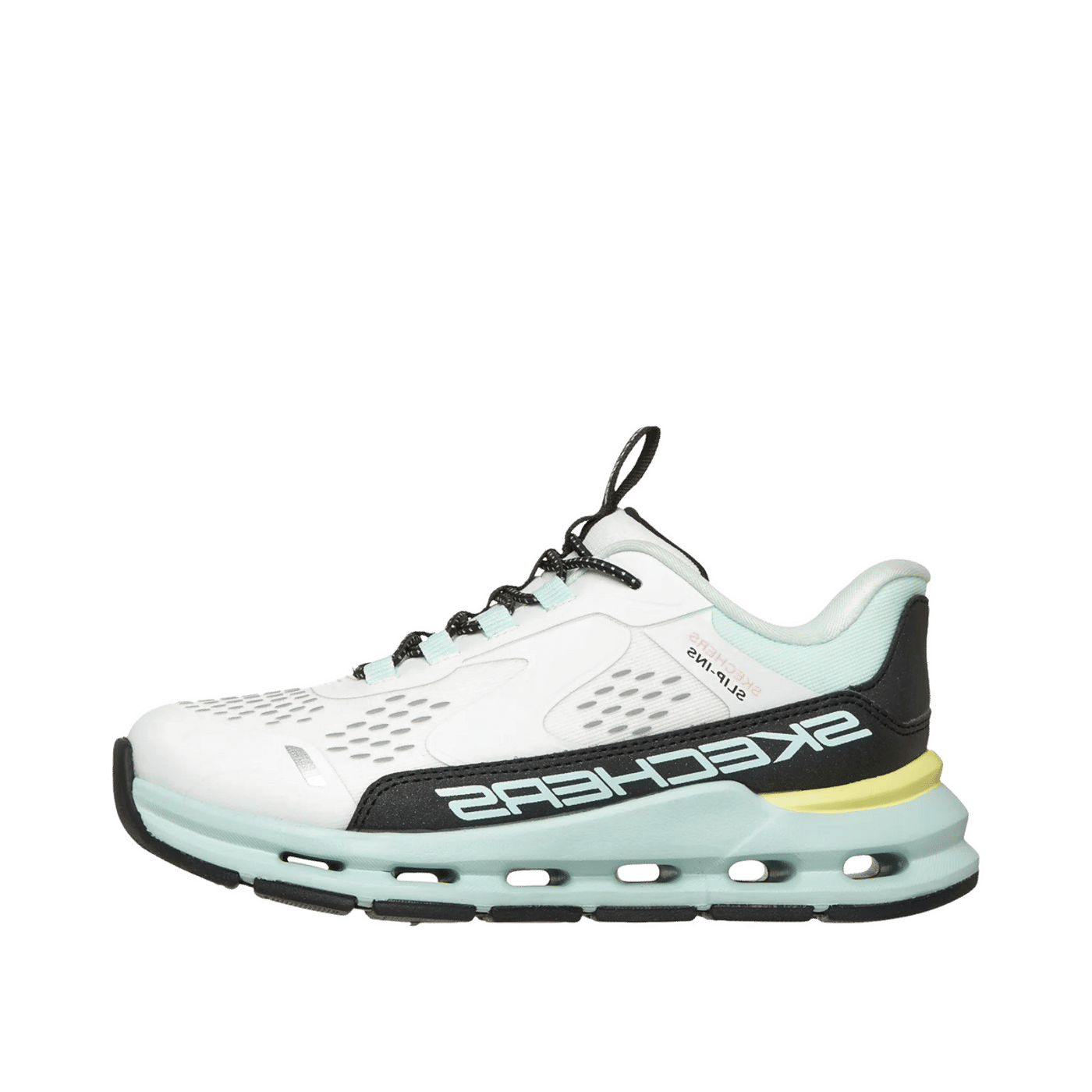 Skechers Slip-Ins Glide-Step Vista Lane "White/Turquoise" | 303654LWBTQ