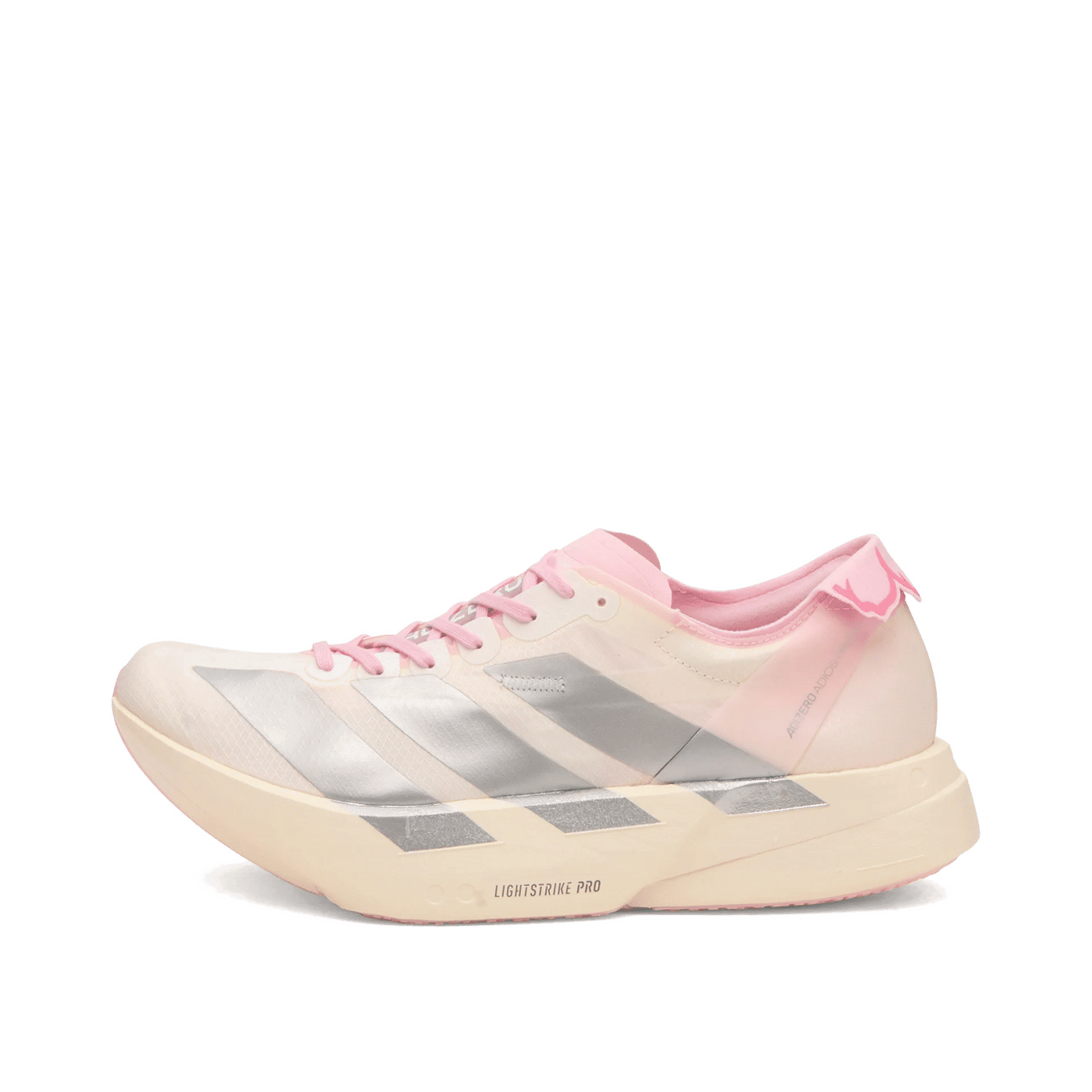 Adidas Adizero Adios Pro 4 W "Core White/Silver Met./Clear Pink" | JQ4446