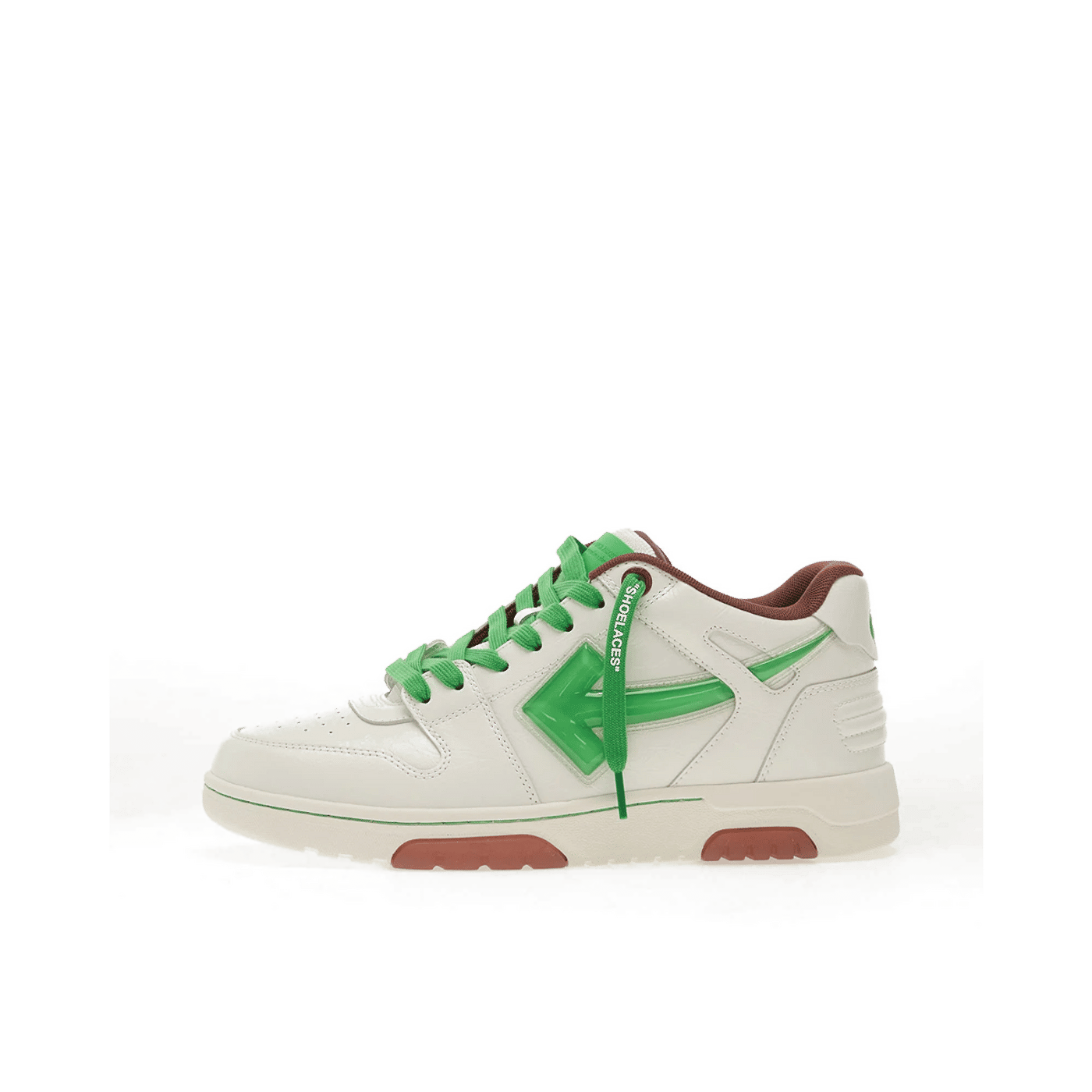 Off-White Out Of Office "White/Light Green" | OMIA189S26LEA0090150
