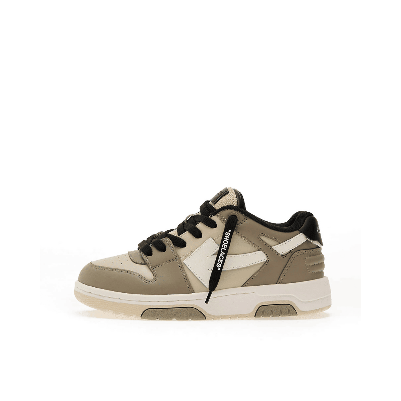 Off-White Out Of Office Kids "Olive Green Light Brown" | OBIA011S25LEA001546D