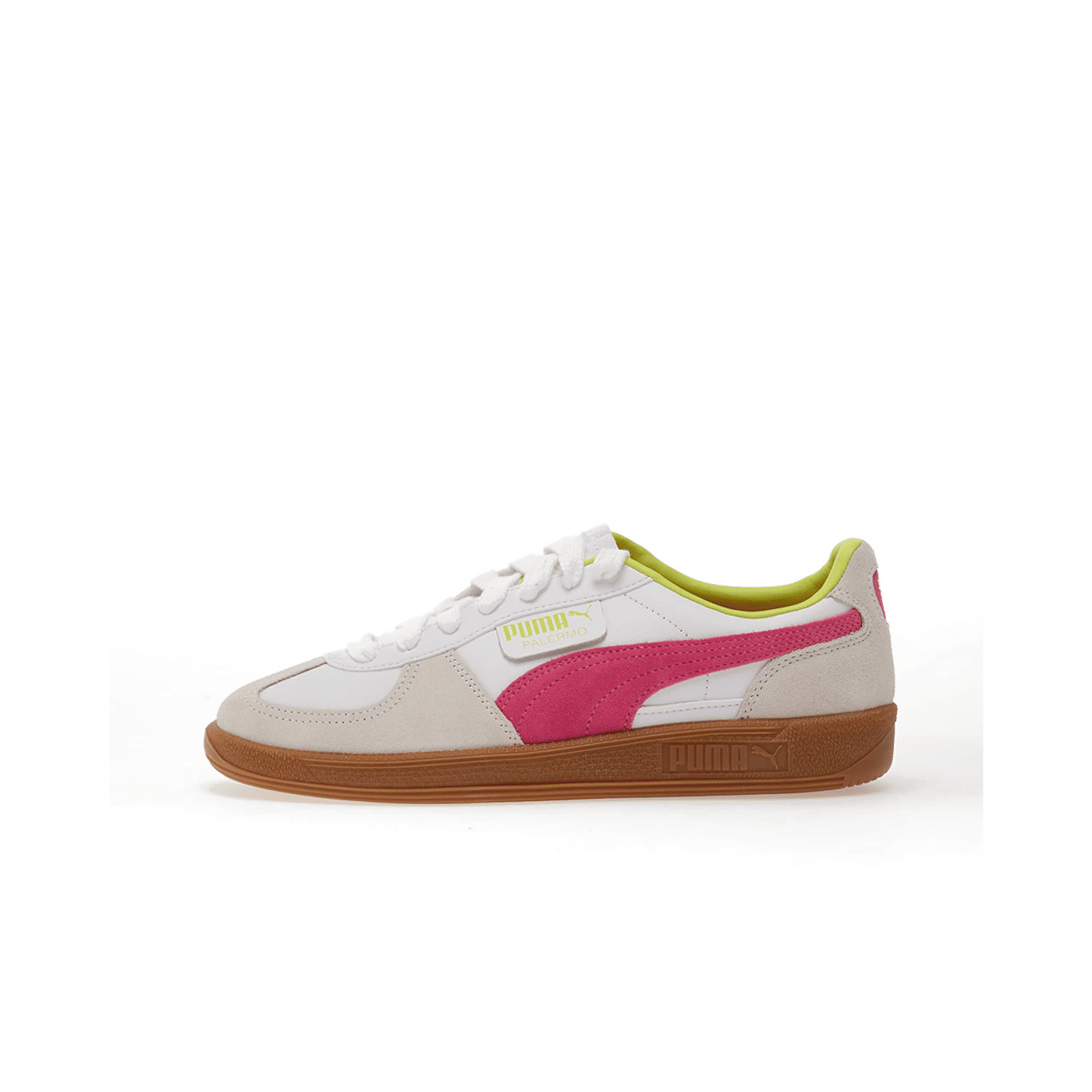 Puma Palermo Lth "Puma White-Fluro Pink Pes" | 396464-25