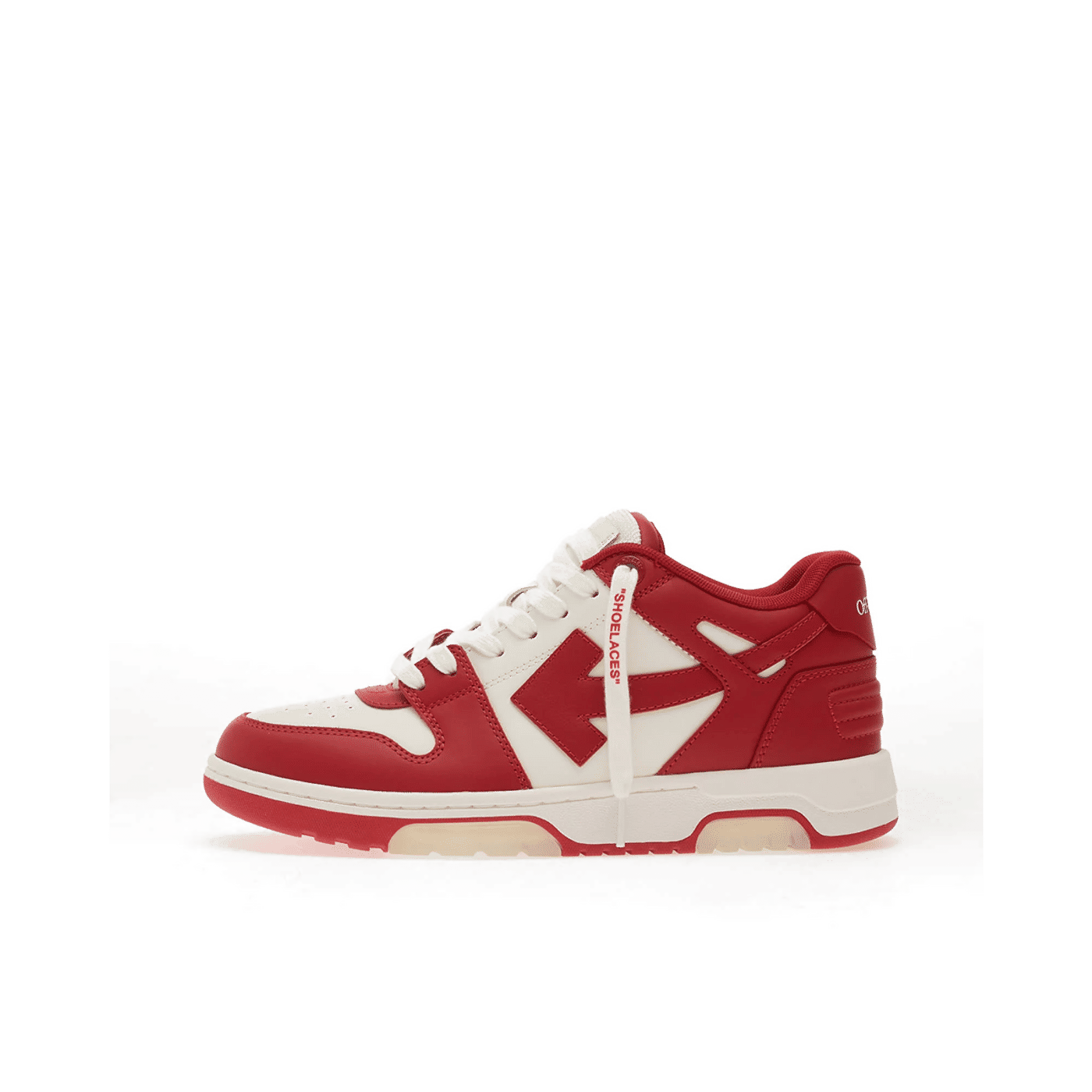 Off-White Wmns Out Of Office Calf Lea "White/Haute Red" | OWIA259S26LEA0020127