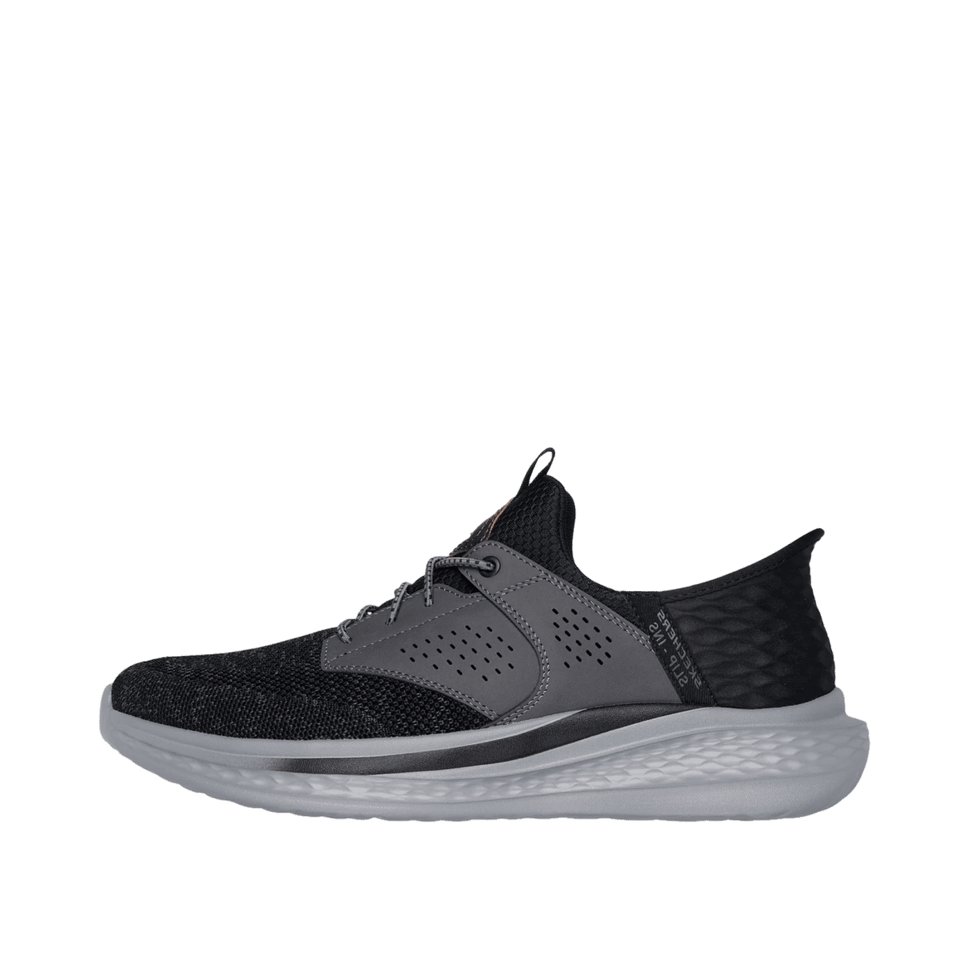 Skechers Slip-ins Relaxed Fit Slade - Caster "Black/Grey" | 210889BKGY