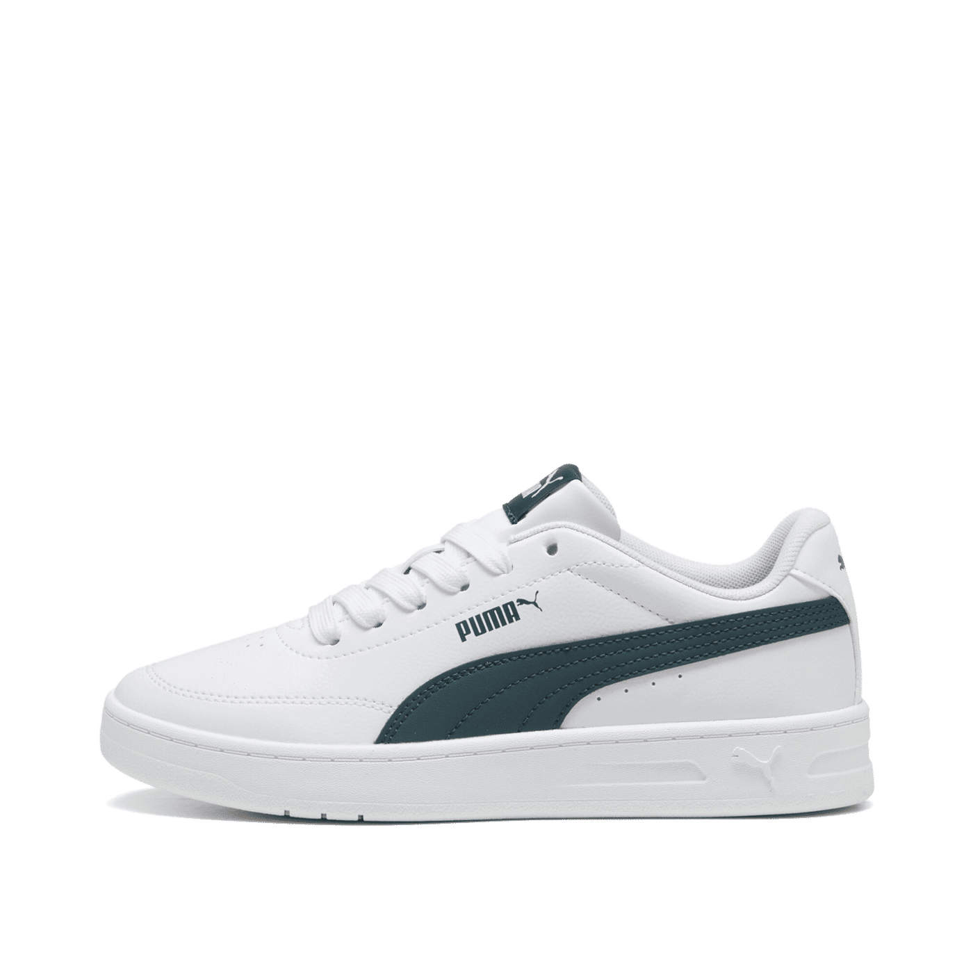 PUMA Court Classic Clean Youth "White/Green Terrain" | 403750-04
