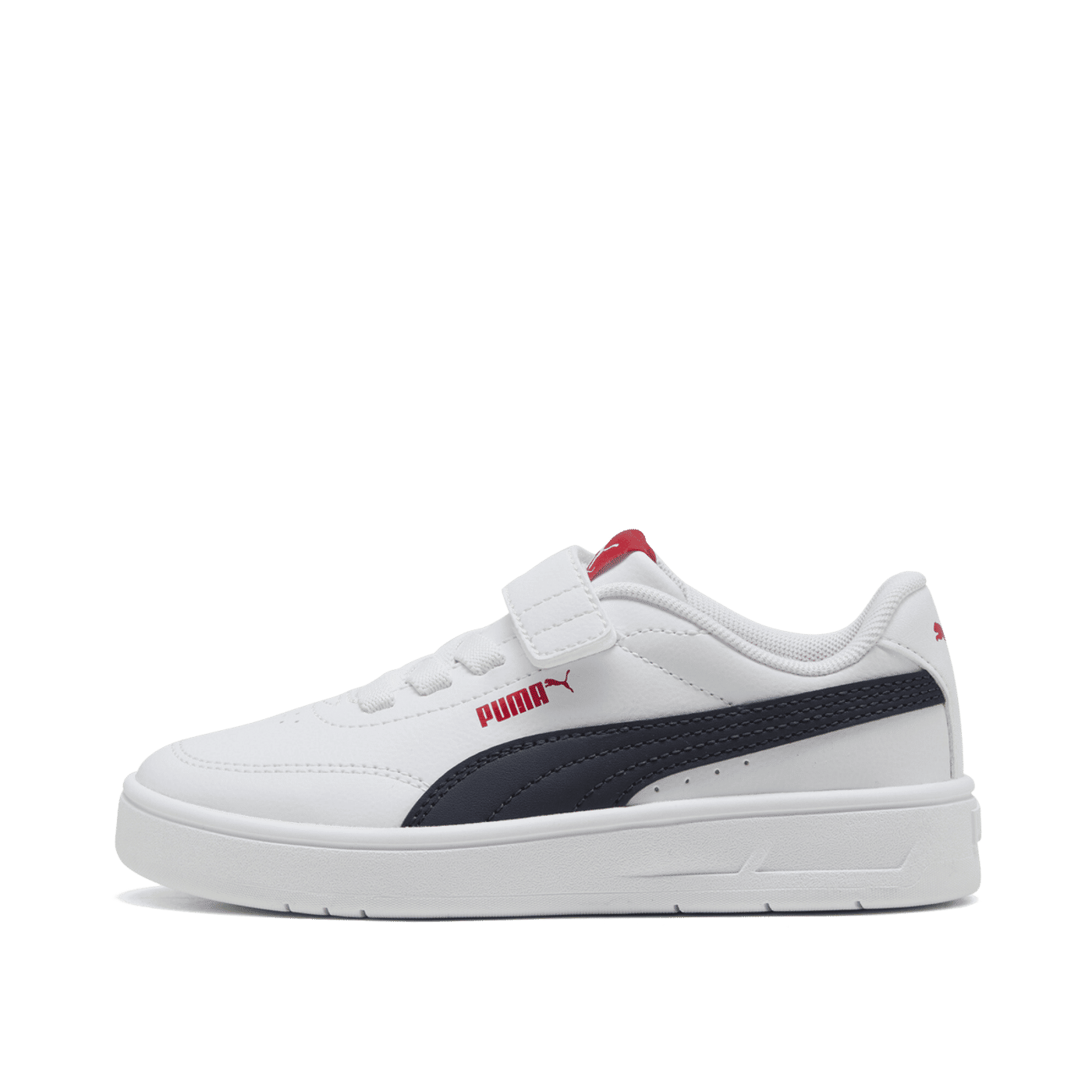 PUMA Court Classic Clean Kids "White/New Navy/Red" | 403751-10