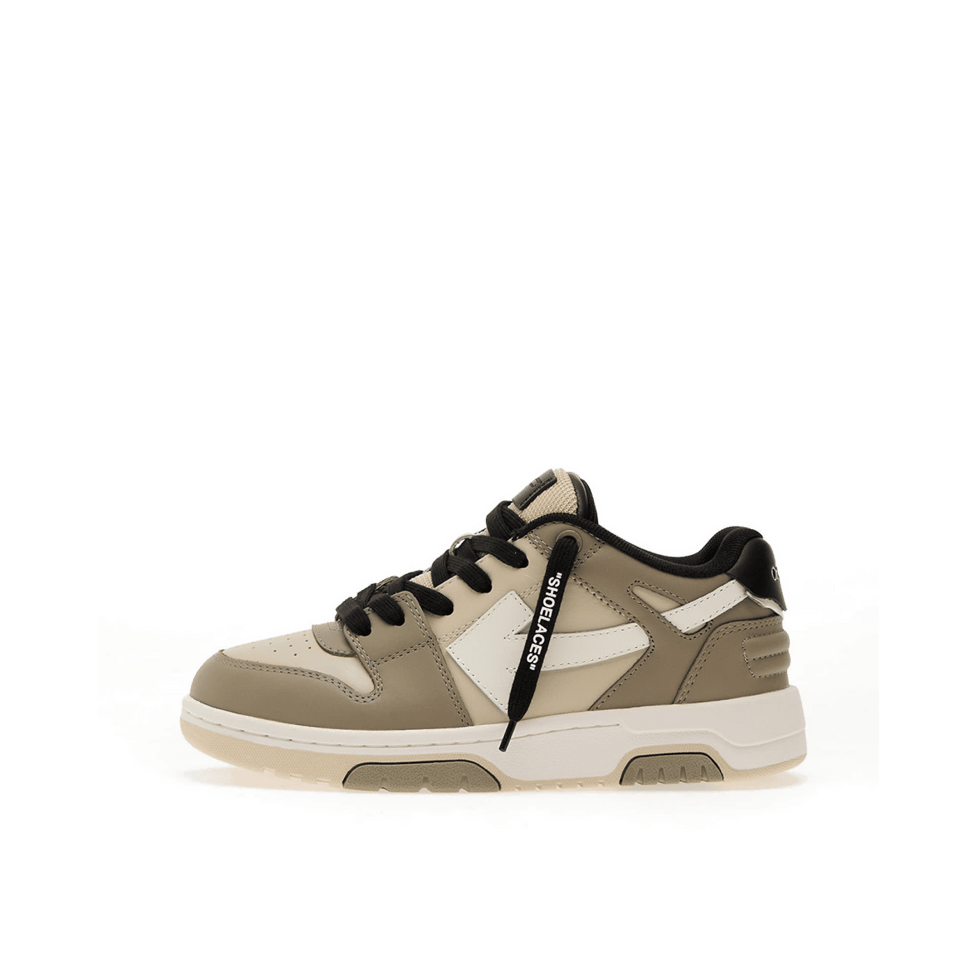 Off-White Out Of Office Kids "Olive Green Light Brown" | OBIA011S25LEA001546D