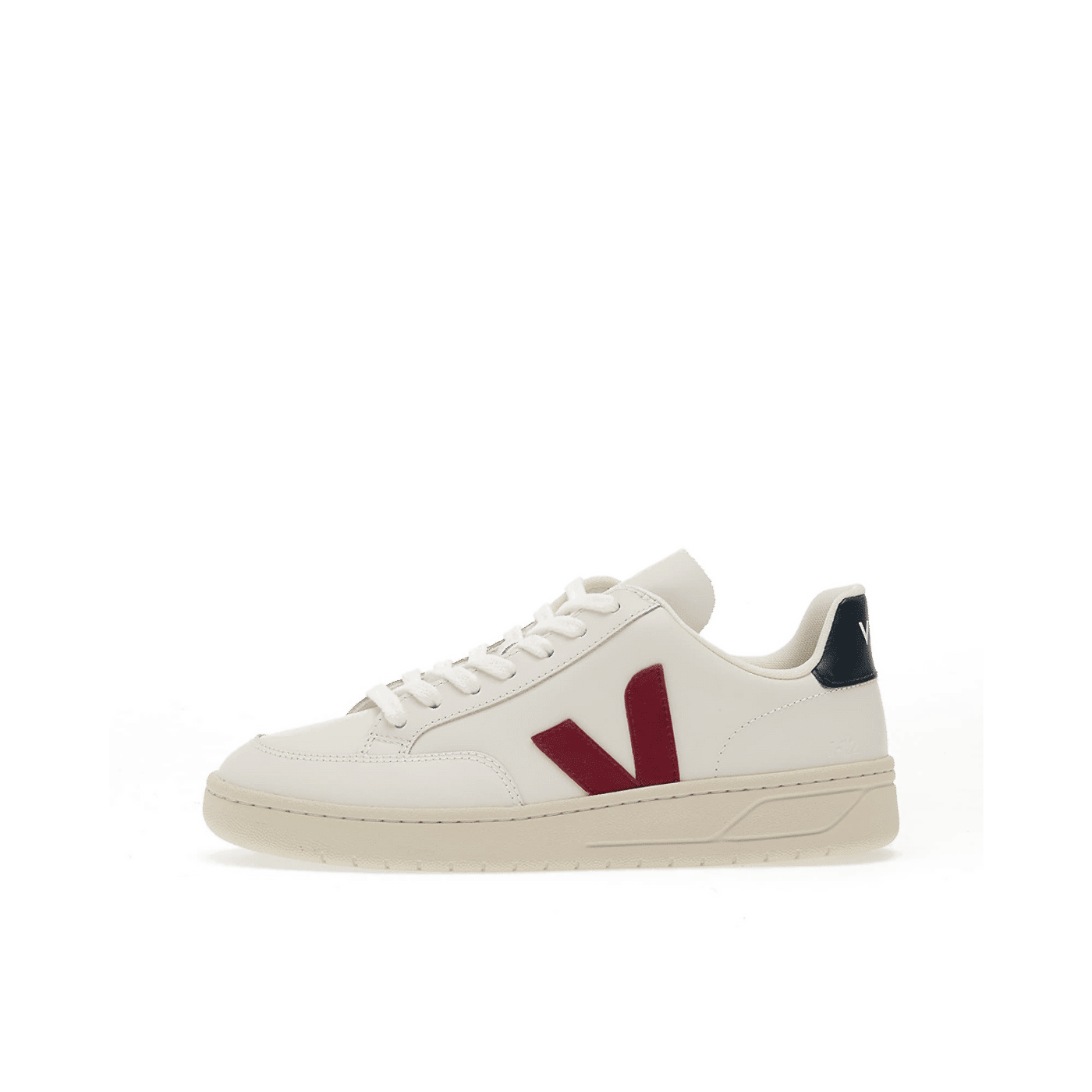 Veja V-12 W Leather "White/Marsala/Nautico" | XD0201955A