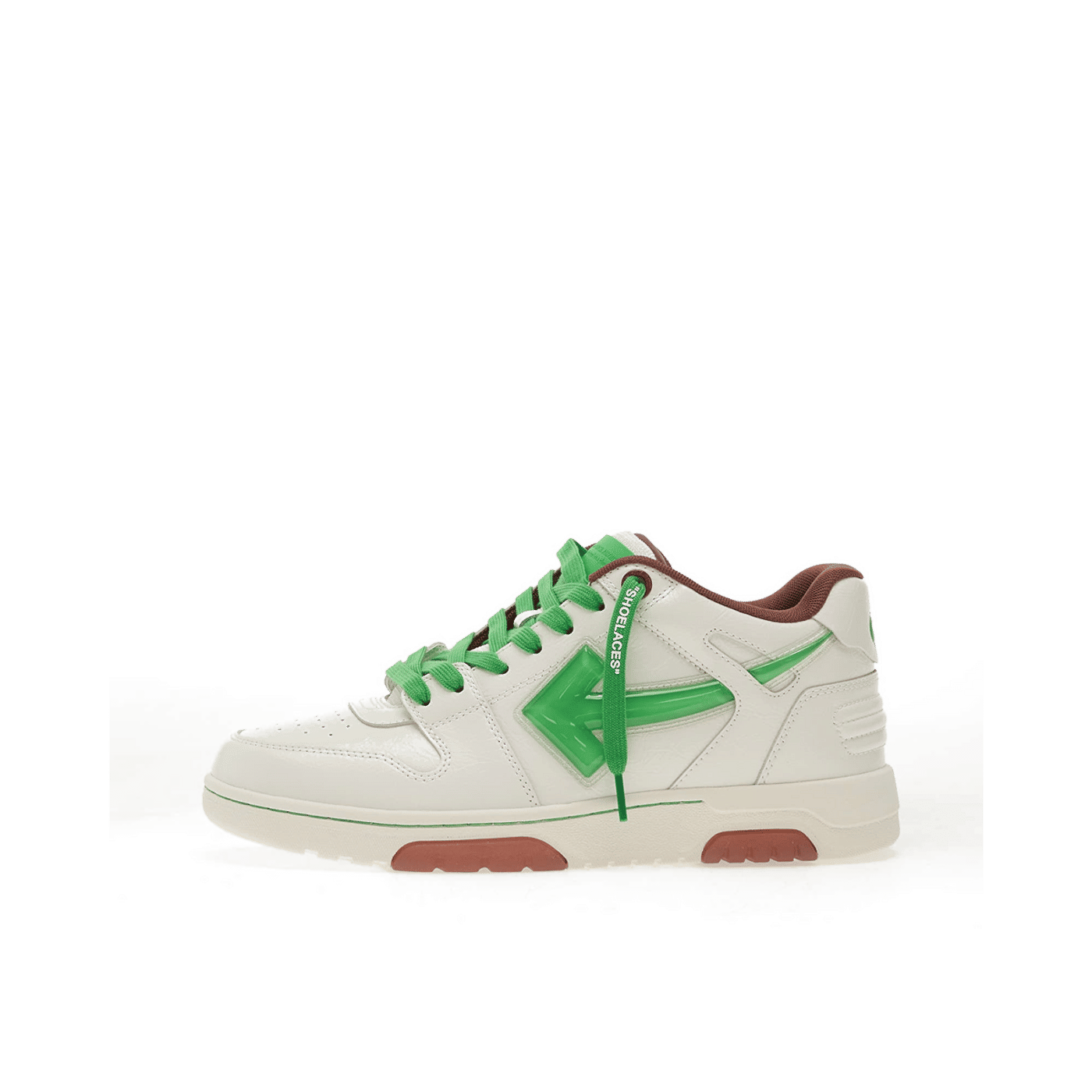 Off-White Out Of Office "White/Light Green" | OMIA189S26LEA0090150