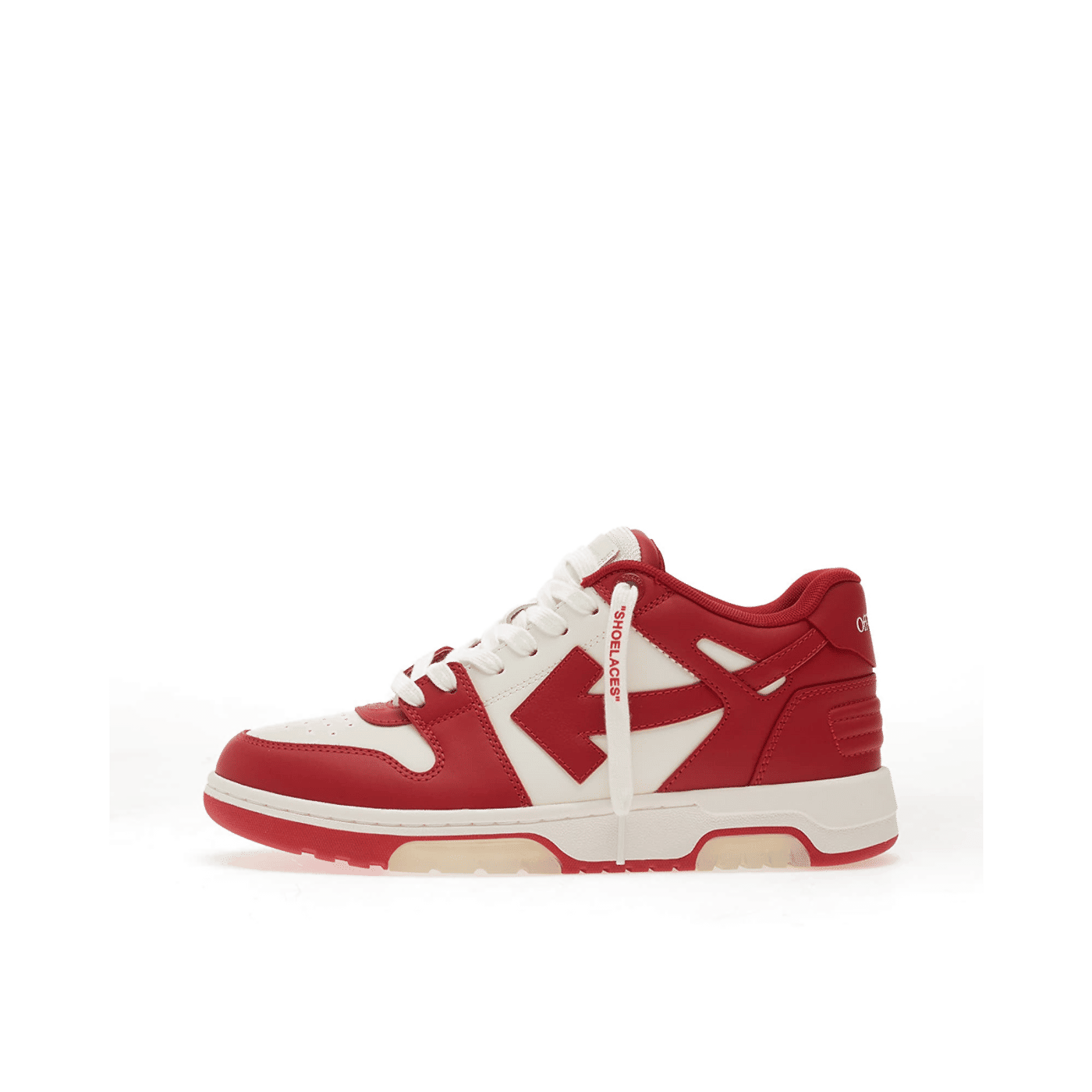 Off-White Wmns Out Of Office Calf Lea "White/Haute Red" | OWIA259S26LEA0020127