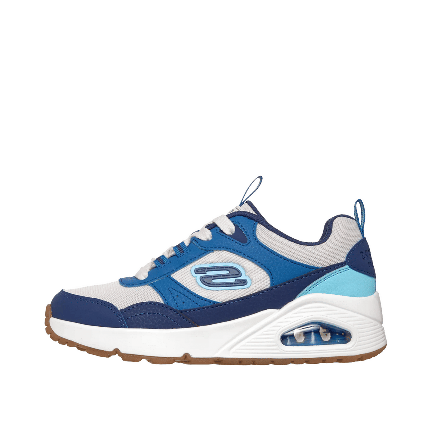 Skechers UNO - Retro-Groove "Light Grey/Blue" | 403659LLGBL