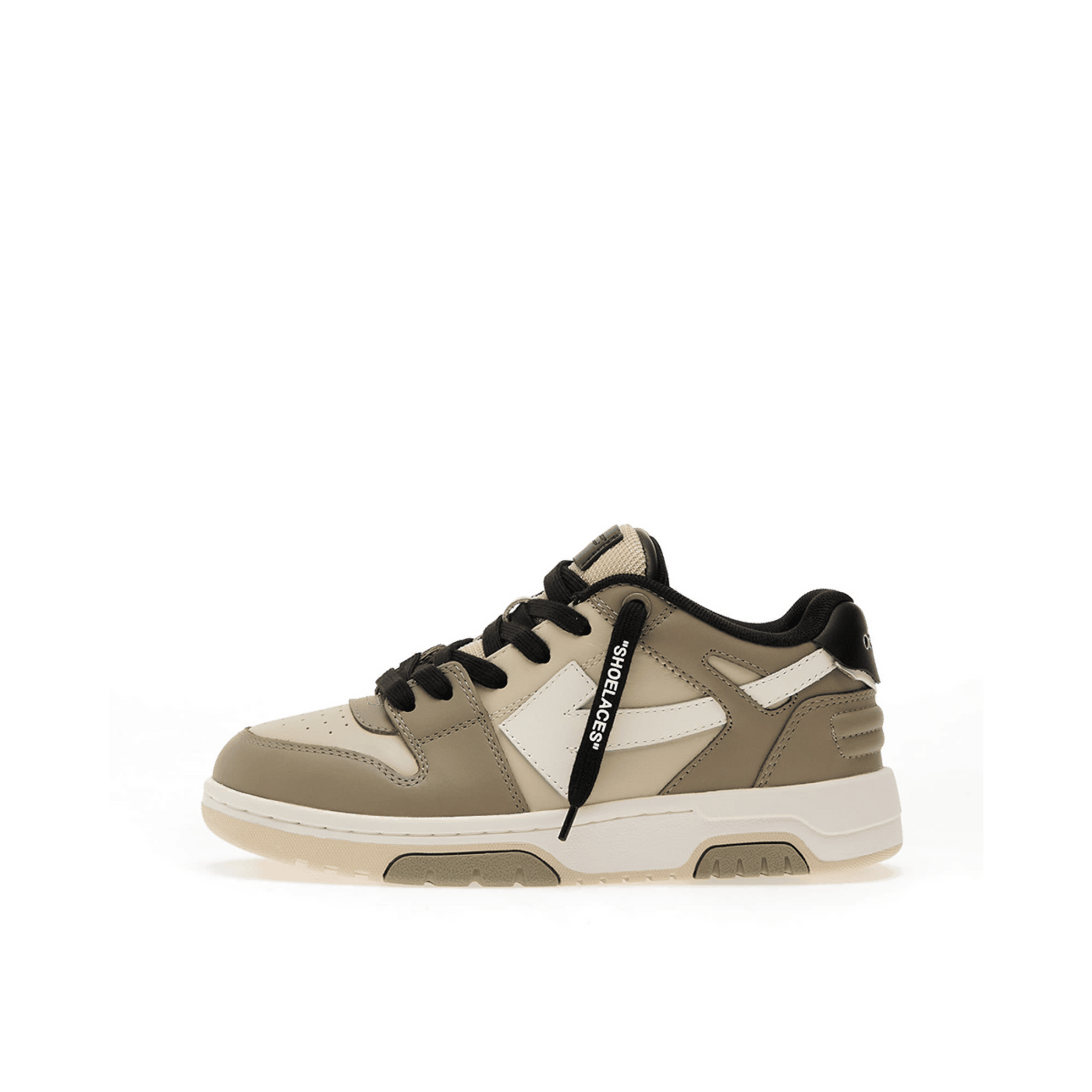 Off-White Out Of Office Kids "Olive Green Light Brown" | OBIA011S25LEA001546D